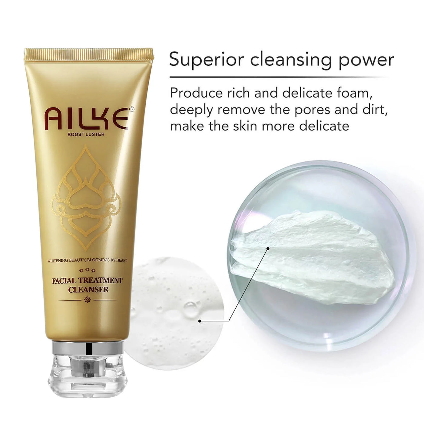 AILKE Lightening Facial Skin Care Cream With Glutathione, Reduce Dark Spots, Improve Dull Skin, Moisturizing Face Clean Set - LKBA