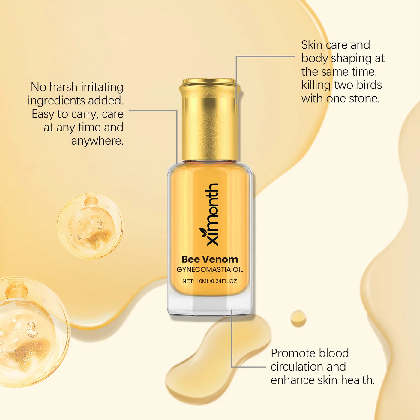 Man Chest Firming Oil Gynecomastia Tightening Remove Excess Fat Strengthen Chest Muscles - LKBA