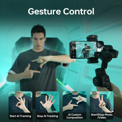 SMOOTH 5S AI Tracking Handheld Stabilizer 3-Axis Smartphone Gimbal Outdoor Gimbals - LKBA