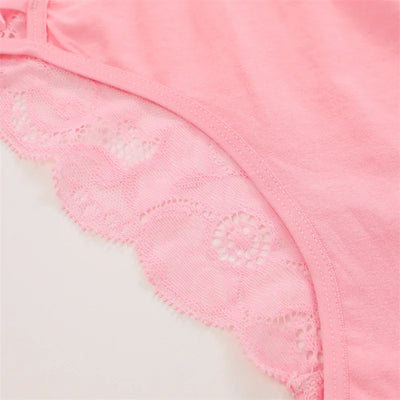 3PC/Set Women's Sexy Floral Lace Panties Low Rise Hollow Out Briefs Transparent Underwear Female Elastic Straps Soft Lingerie - LKBA