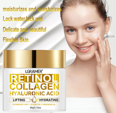 Anti Aging Face Cream Moisturizing Wrinkle Remover Collagen Hyaluronic Acid Creams Skin Care - LKBA