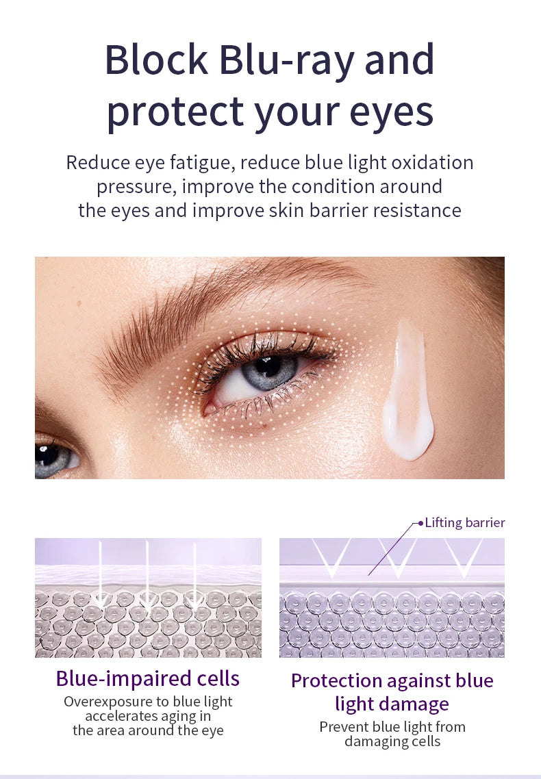 Anti-Wrinkle Anti Dark Circle Eye Cream Roller Massager Moisturizing Eye Bags Anti-Aging Hyaluronic Acid Eye Skin Care - LKBA