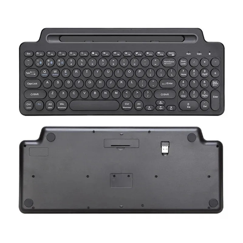Mode Dual Bluetooth Keyboard BT5.0 3.0 2.4G Wireless Keyboard with Touchpad Gaming Keyboard with Card Slot for Laptop Tablet - LKBA