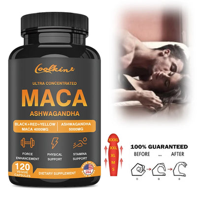 Male Supplement with Ashwagandha and Maca To support Male Libido and Promote Healthy Capsules - LKBA