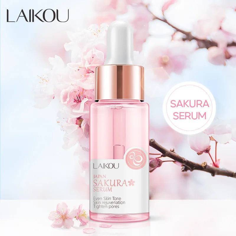 LAIKOU 17ML Japan Sakura Serum Vitamin C Nourish Essense Oil Control 24K Gold Serum Rose Blueberry Skin Care Smoothing Facecare - LKBA