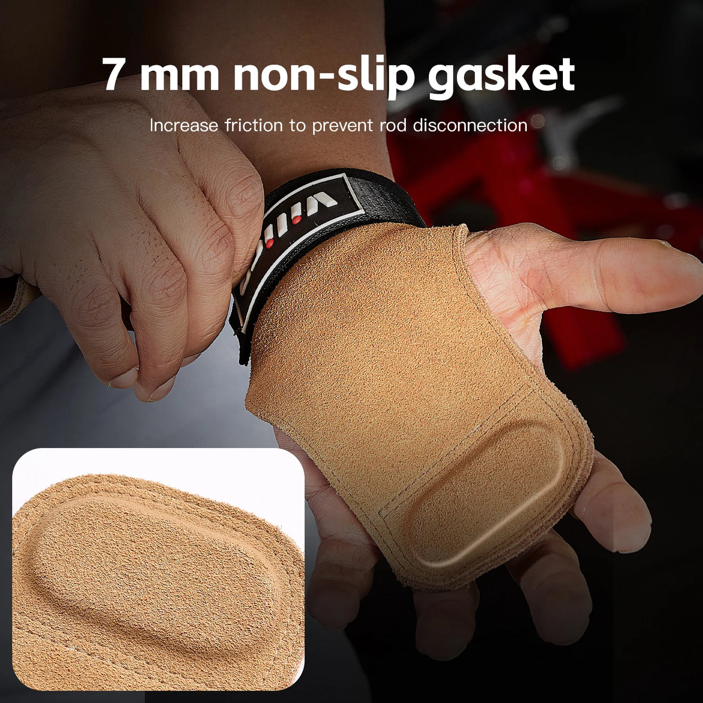 2Pcs Gym Gloves Fitness Hand Palm Protection Equipment Anti Slip Wear-resistant Wrist Protection Hard Pull Grip Strength Gloves - LKBA