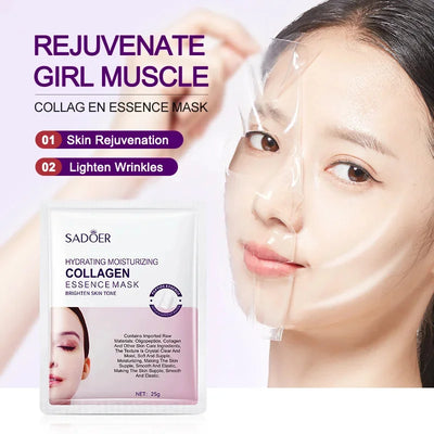 Collagen Anti-Wrinkle Facial Mask Anti-Aging Fade Fine Lines Firm Skin Moisturizing Brightening Smooth Skin Care Korean Cosmetics - LKBA