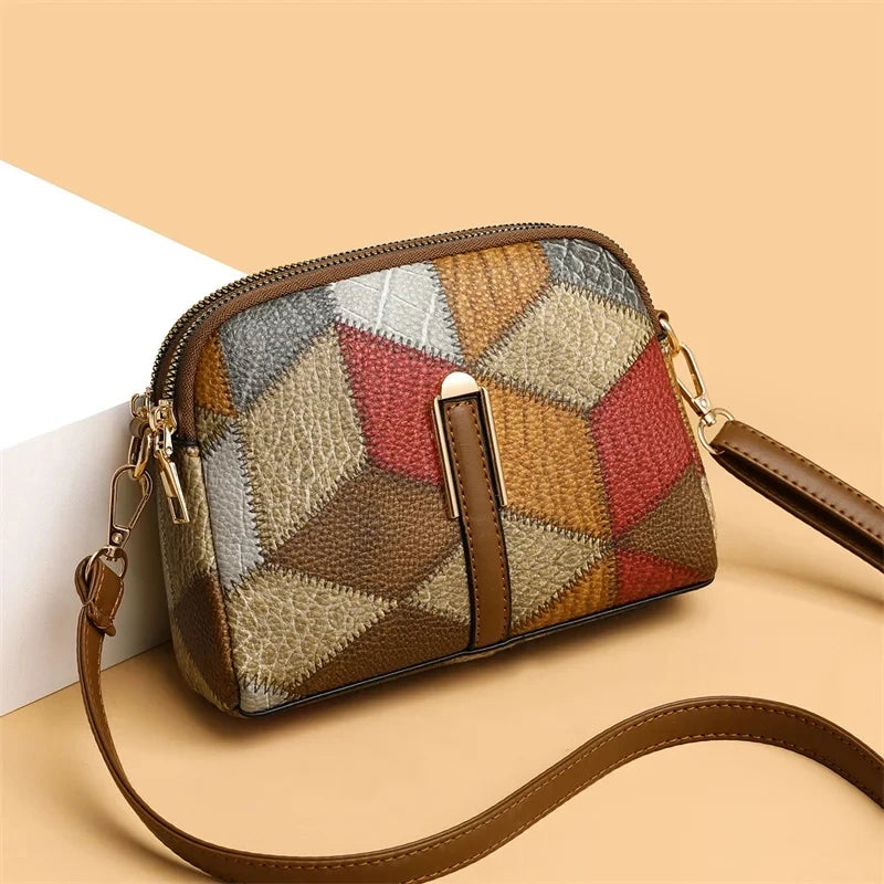 New Luxury Handbag Women Stitching Wild Messenger Bags Designer Brand Plaid Shoulder Bag Female Ladies Totes