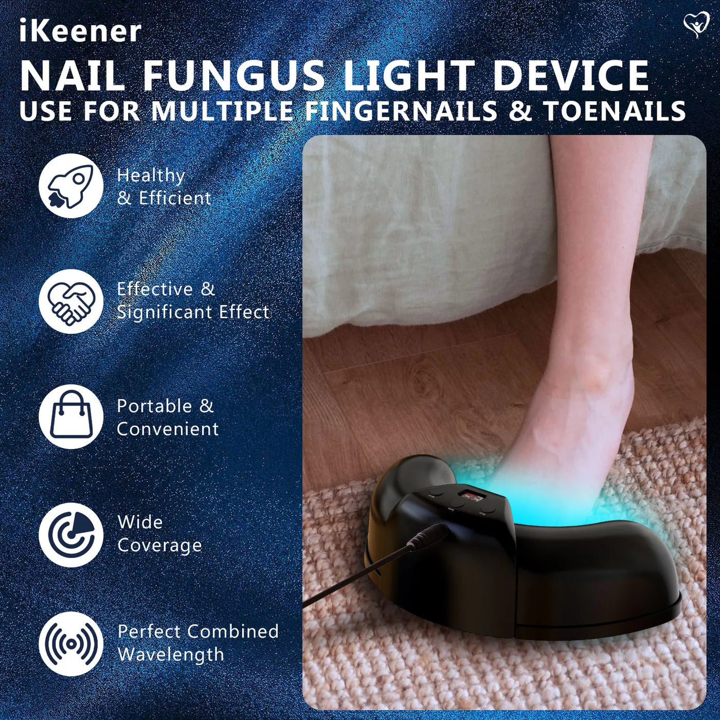 Laser for Nail Fungus Multiple Toenail 905nm470nm 7Minutes Painless Removes Calcium Nail Fungus&Ingrown toenail treatment - LKBA