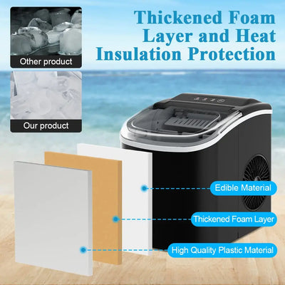 Ice Maker Machine Ice Cube Tray 12KG Bar - LKBA