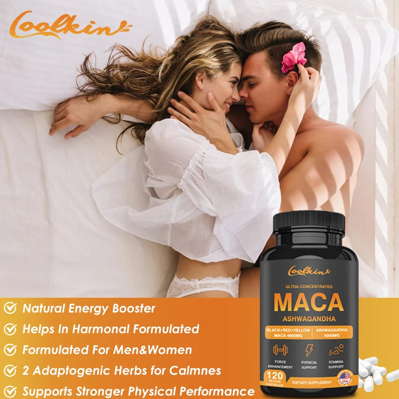 Male Supplement with Ashwagandha and Maca To support Male Libido and Promote Healthy Capsules - LKBA