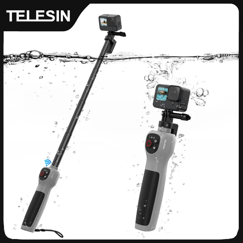 Underwater Selfie Stick Waterproof Diving Extendable Selfie Stick Wireless Remote Control - LKBA