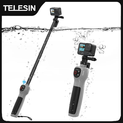 Underwater Selfie Stick Waterproof Diving Extendable Selfie Stick Wireless Remote Control - LKBA