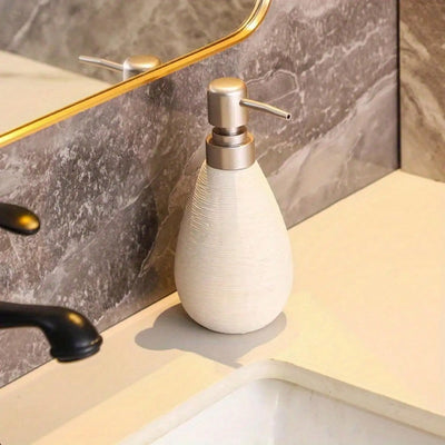 Creative Retro Style Ceramic Push-Type Soap Dispenser with Pump, Hand Soap Bottle - LKBA