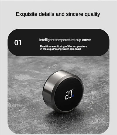 500ML-1Liter Stainless Steel Thermos Bottle with LED Temperature Display Sus304 Tea Water Bottle Vacuum Flask Portable Cups - LKBA