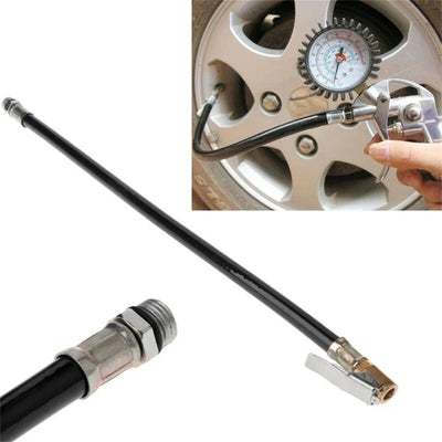 Air Tyre Inflator Pressure Car Auto Tire Hose Pump Gauge Hose Connector Flexible For Automobile Tires Fast Inflatable Rods - LKBA