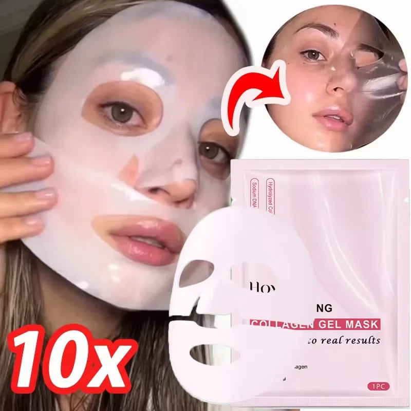 Bio-Collagen Face Mask Anti-Wrinkle Firming Lift Deep Hydrating Overnight Mask Shrink Pores Brightening Repair Skin Care - LKBA