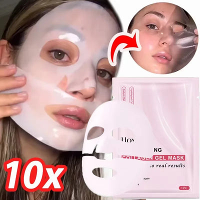 Bio-Collagen Face Mask Anti-Wrinkle Firming Lift Deep Hydrating Overnight Mask Shrink Pores Brightening Repair Skin Care - LKBA