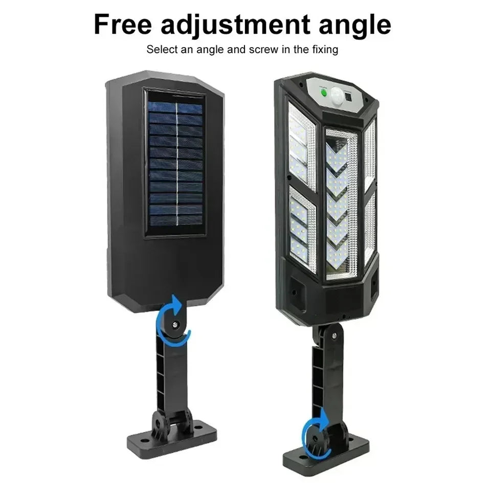 New Solar Lamp Outdoor Sunlight Motion Sensor 8m Remote Control Solar Focus Wall Street Light Waterproof External Solar Lamp - LKBA