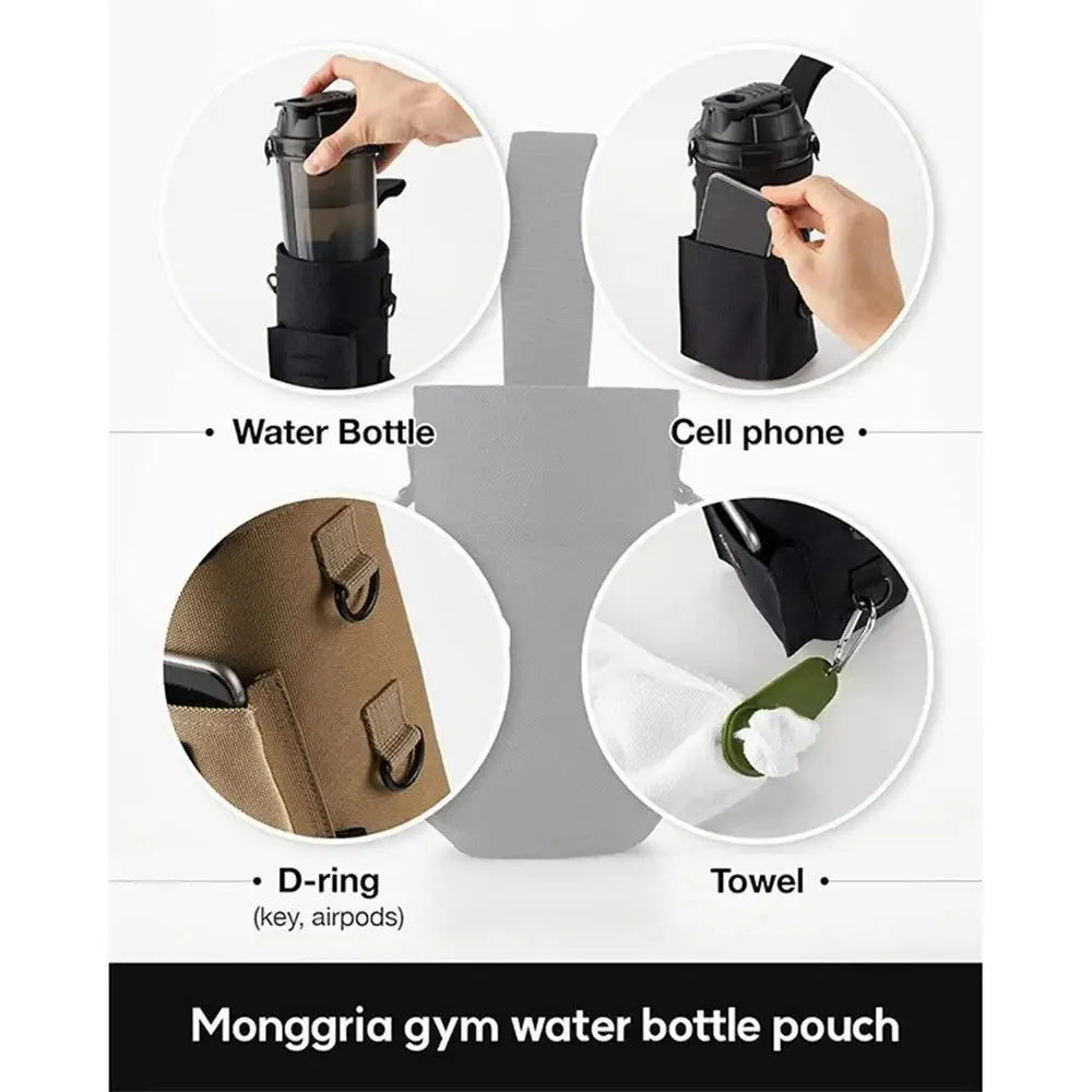 Magnetic Gym Water Bottle Bag Non Slip Magnetic Gym Sling Bag Portable Magnetic Water Bottle Carrier Holder for Gym Accessories - LKBA