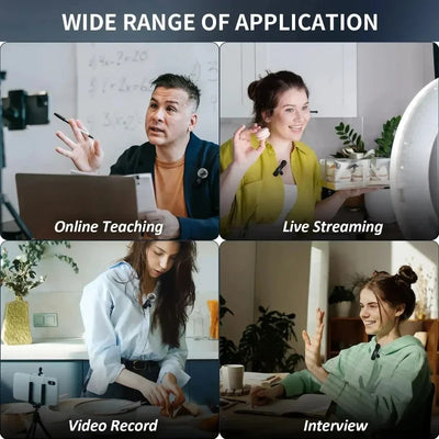 Wireless Lavalier Microphone for, iPhone, Android, PC - LKBA