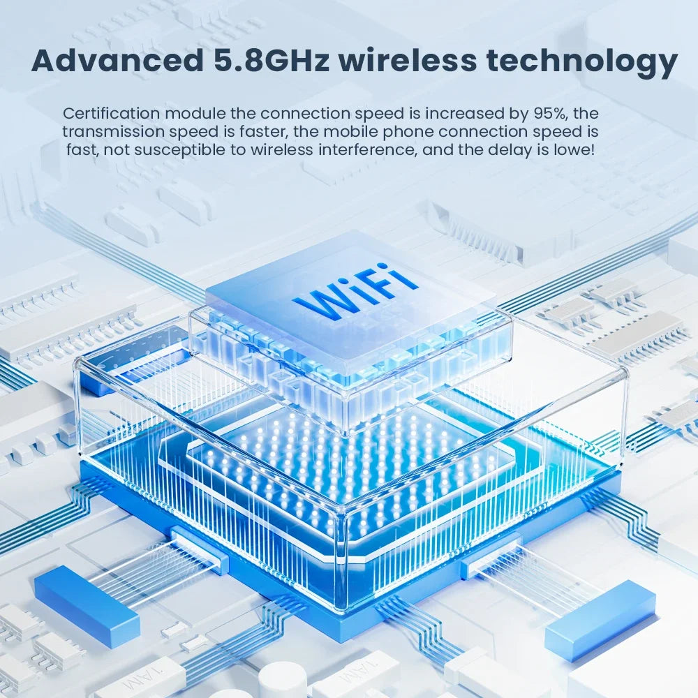 2-in-1 Wireless CarPlay Dongle Wired to Wireless Android Auto Adapter AI Smart Box Car Intelligent Systems For Car With CarPlay - LKBA