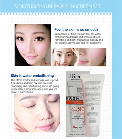 Facial Body Sunscreen Whitening Sun Cream SPF 90 Moisturizing Anti-Aging Oil-control Dust Oil Control Skin Care - LKBA