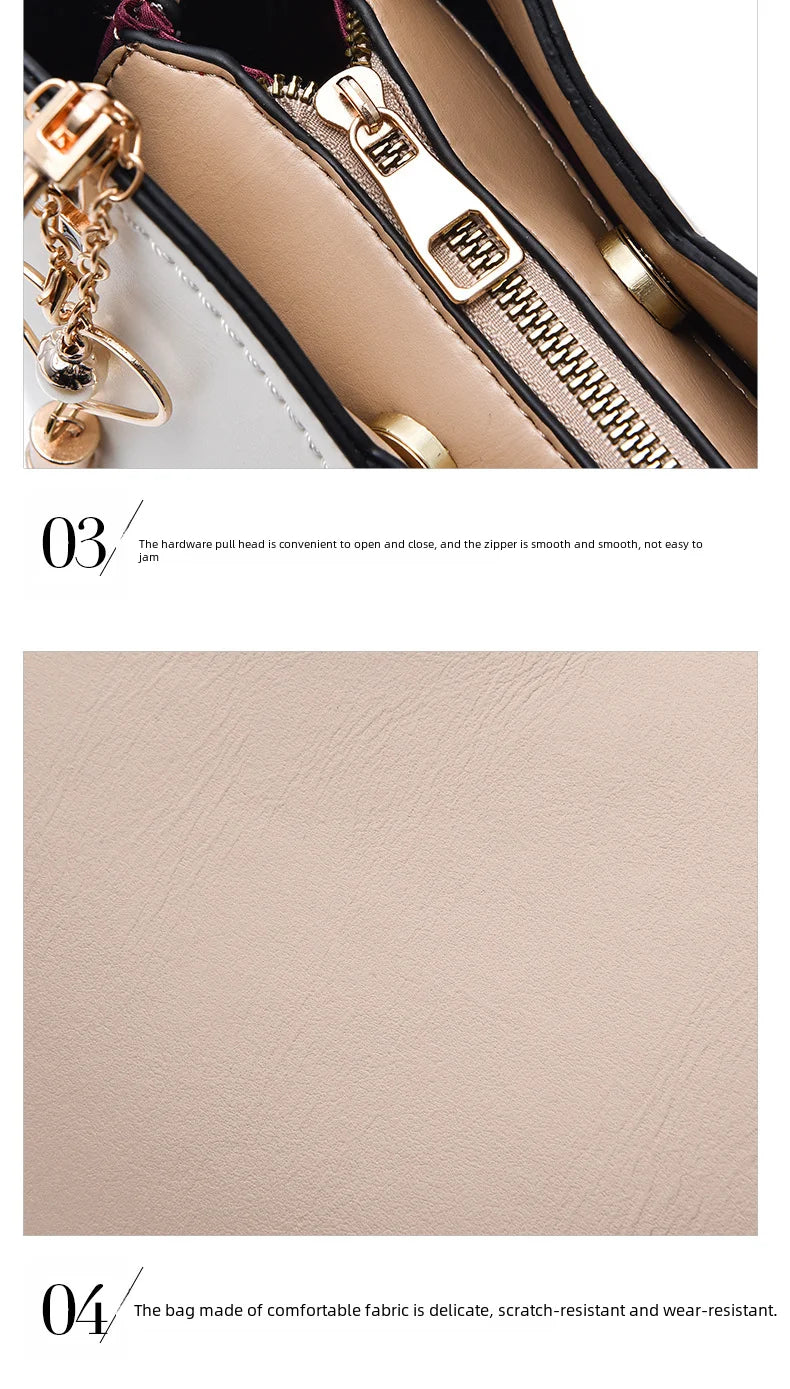 Trendy High-end Feel Women's Shoulder Bag 2021 New Color Blocking Large Capacity Fashionable Single Shoulder - LKBA