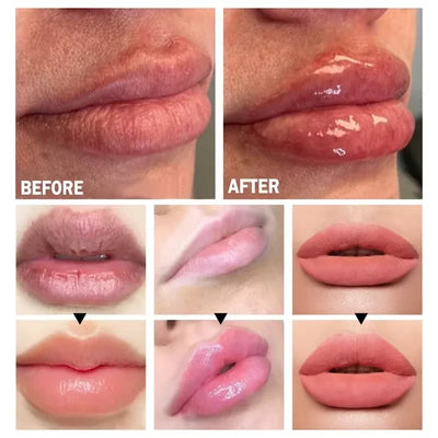 Instant Volumising Lip Plumper Oil Lip Enhancer Lip Gloss Plumping Serum Moisturizing Anti-Wrinkle Lipstick Sexy Lip Care Makeup - LKBA