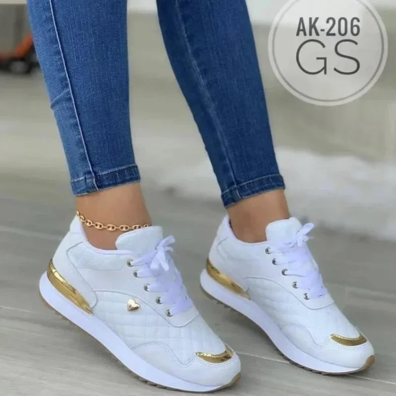 2025 Women's Mesh Sneakers Patchwork Lace Up Flat Shoes for Women Lightweight Female Shoes Classic Versatile Zapatillas De Mujer - LKBA