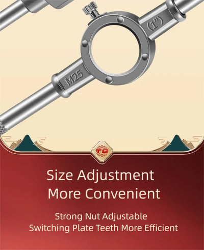 Hand Tap and Die Set with Handle for Thread Repair Rethreading Screws Combination Tool Kit Manual Socket Wrench Thread Repair - LKBA