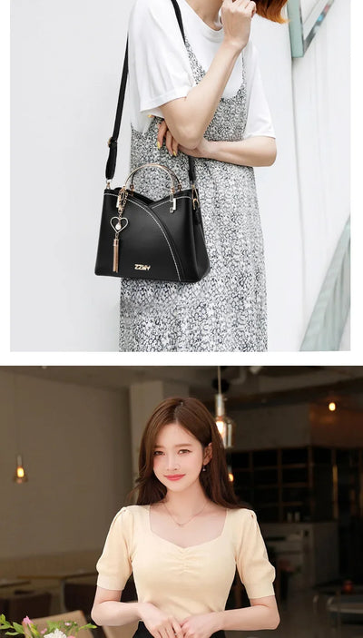 Trendy High-end Feel Women's Shoulder Bag 2021 New Color Blocking Large Capacity Fashionable Single Shoulder - LKBA