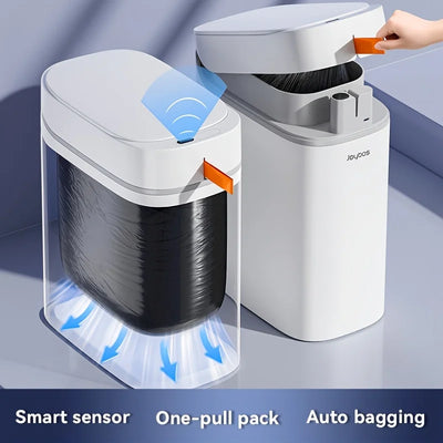 Smart Sensor Garbage Bathroom Trash Can Automatic Adsorption Bag Household Toilet Induction Waterproof Garbage Can Home Supplies - LKBA