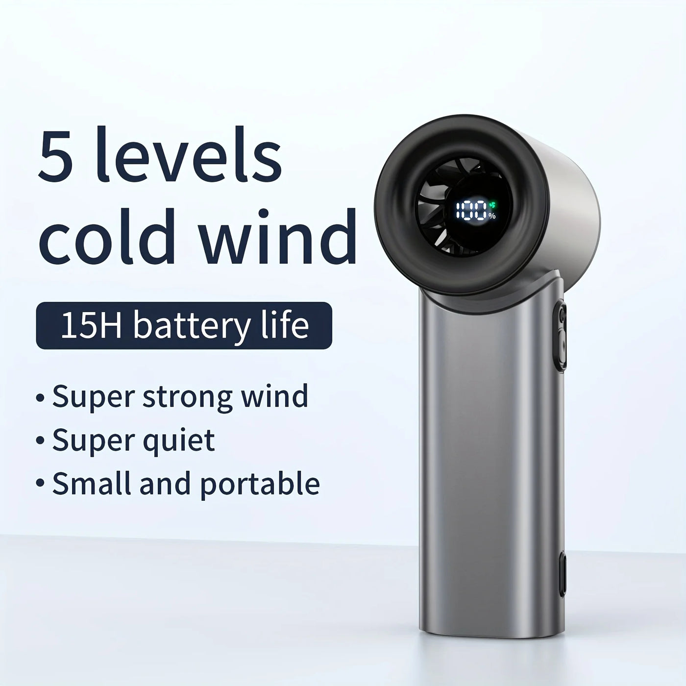 Rechargeable Handheld Fan, Stylish Design, Portable High Speed Fan - Small and Powerful for Outdoor Sports, Travel, Camping - LKBA