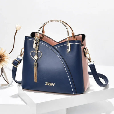 Trendy High-end Feel Women's Shoulder Bag 2021 New Color Blocking Large Capacity Fashionable Single Shoulder - LKBA