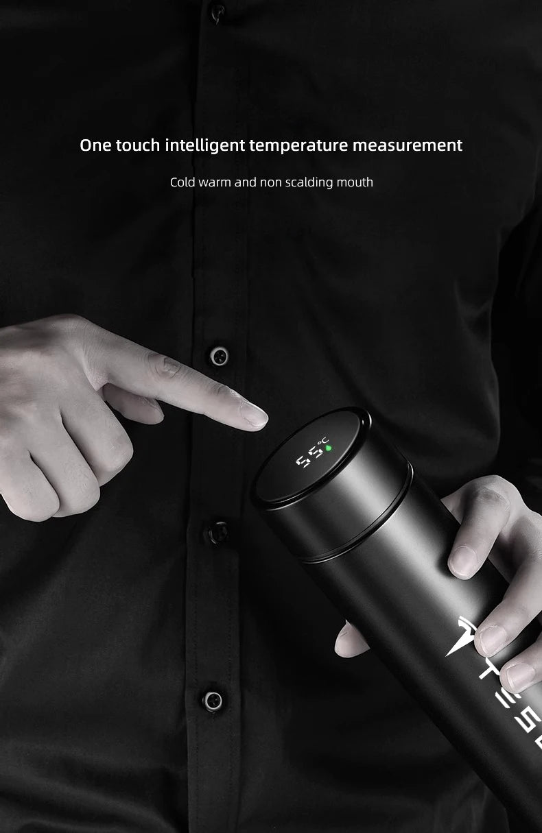 Coffee thermos leak proof car vacuum bottle travel portable thermos cup For Tesla Model 3 Y S X Cybertruck Juguete Roadster - LKBA