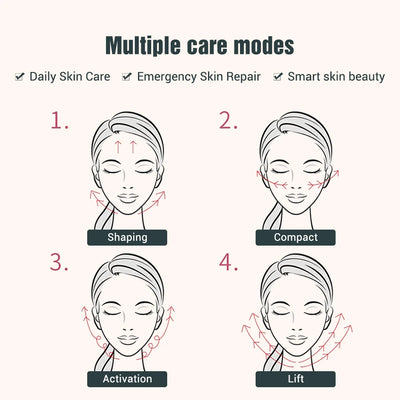 Facial Lifting Device Facial Slimming Vibration Massager Face Heating Double Chin V Shape Lift Belt Face Warm Compress Massager - LKBA