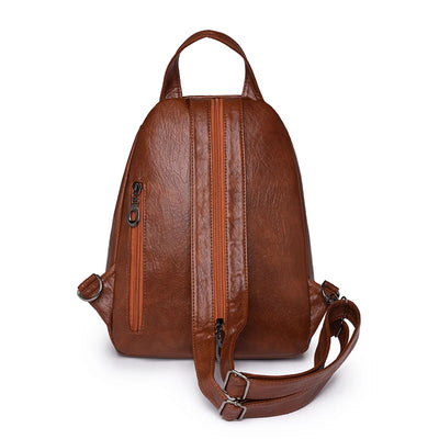 Soft leather shoulder bag for women 2025 new fashionable mini shopping backpack chest bag casual versatile diagonal cross bag - LKBA