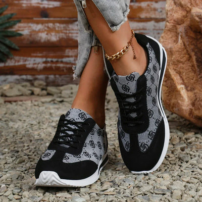 Spring and Summer Women Designer Mouth Breathable Cross Strap Sneakers Flat Comfortable Casual Walking sneakers Zapatos De Mujer - LKBA