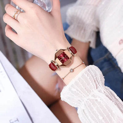 POEDAGAR Elegant Fashion Woman's Watch Waterproof Leather Quartz Watches For Women Luxury High Quality Casual Dress Ladies Watch - LKBA