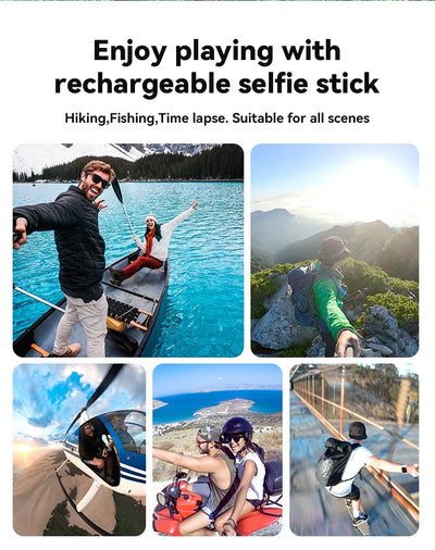 Selfie Stick QC/PD3.0 fast charging Power Selfie Stick 90CM Telescoping Selfie Pole with 1/4 Inch Screw - LKBA