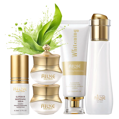 AILKE Whitening Anti-wrinkle Freckle Face Cream With Collagen Hyaluronic Acid Rose Skin Care Women Korean Facial Moisturizer Set - LKBA