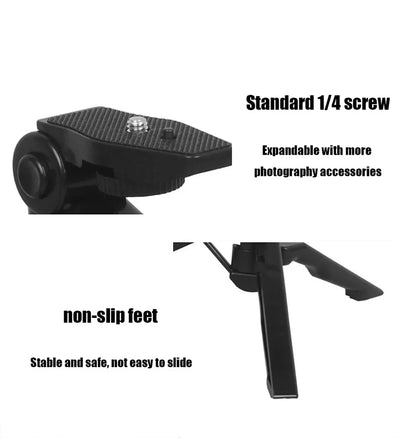 Smartphone Vlogging Kit with Tripod Phone Holder Mini Microphone LED Fill Light - LKBA