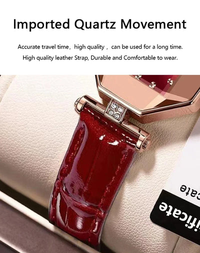 POEDAGAR Elegant Fashion Woman's Watch Waterproof Leather Quartz Watches For Women Luxury High Quality Casual Dress Ladies Watch - LKBA