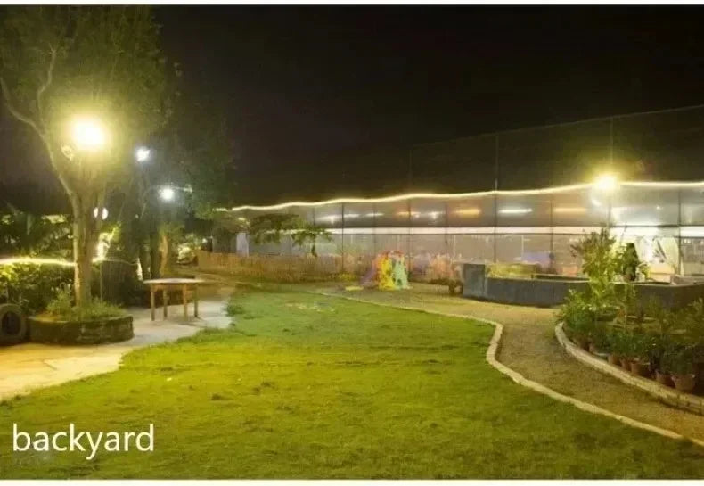 New Solar Lamp Outdoor Sunlight Motion Sensor 8m Remote Control Solar Focus Wall Street Light Waterproof External Solar Lamp - LKBA