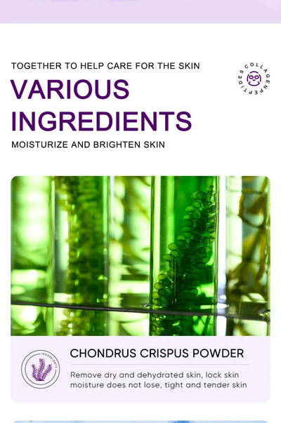 Collagen Anti-Wrinkle Facial Mask Anti-Aging Fade Fine Lines Firm Skin Moisturizing Brightening Smooth Skin Care Korean Cosmetics - LKBA