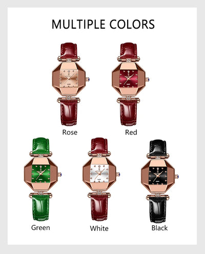 POEDAGAR Elegant Fashion Woman's Watch Waterproof Leather Quartz Watches For Women Luxury High Quality Casual Dress Ladies Watch - LKBA