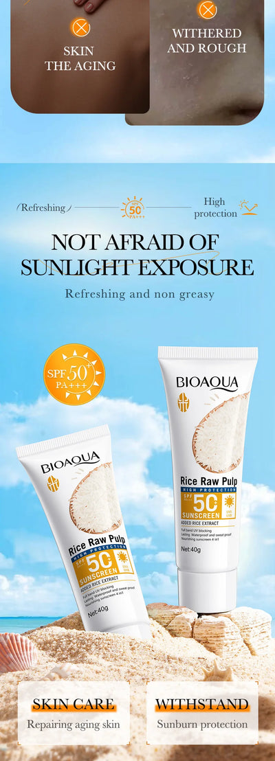 Facial Sunscreen Cream SPF 50+ Body Protector Solar Lotion Long-Lasting UV Protection Sun Sunburn - LKBA
