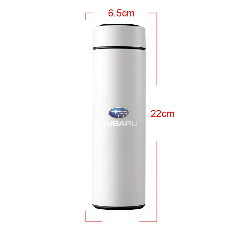 1Pcs Car Smart Thermos Bottle With Temperature Display Coffee Cup For Subaru WRX STI Forester Tribeca Levorg Impreza XV Outback - LKBA