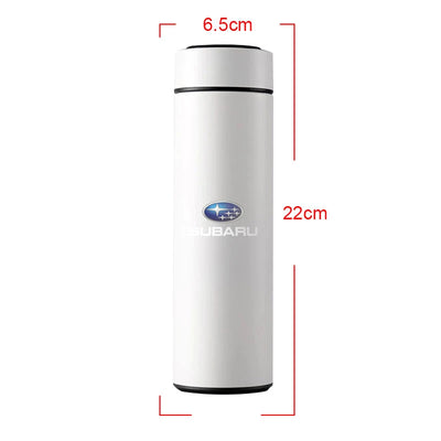 1Pcs Car Smart Thermos Bottle With Temperature Display Coffee Cup For Subaru WRX STI Forester Tribeca Levorg Impreza XV Outback - LKBA